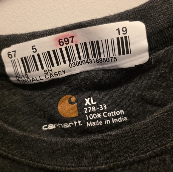 Carhartt Men's Dark Gray Short Sleeve Tee - Picture 3 of 3